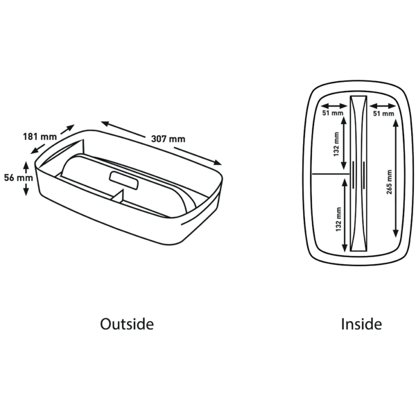 Bandeja Organizadora Leitz Mybox Pequeña Con Asa, Almacenamiento Blanco