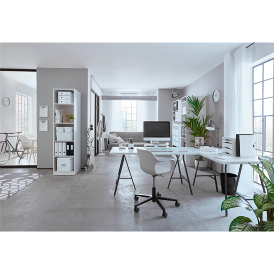 Bandeja Organizadora Leitz Mybox Pequeña Con Asa, Almacenamiento Blanco