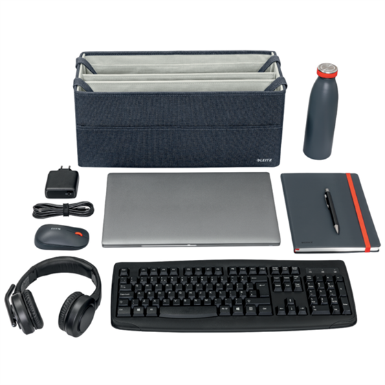 Bolsa De Tela Para El Trabajo Leitz Hot Desking Gris Terciopelo