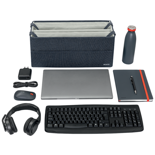 Bolsa De Tela Para El Trabajo Leitz Hot Desking Gris Terciopelo