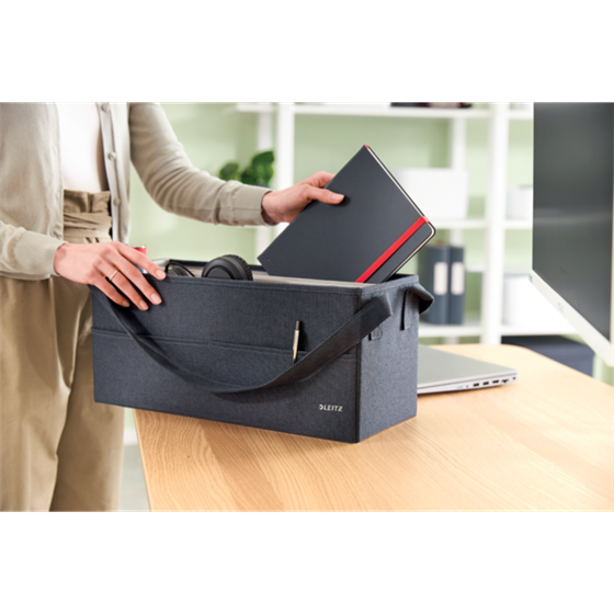 Bolsa De Tela Para El Trabajo Leitz Hot Desking Gris Terciopelo
