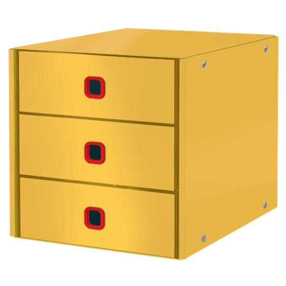 Buc De Cajones Click & Store Leitz Cosy (3 Cajones) Amarillo Cálido