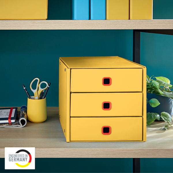 Buc De Cajones Click & Store Leitz Cosy (3 Cajones) Amarillo Cálido