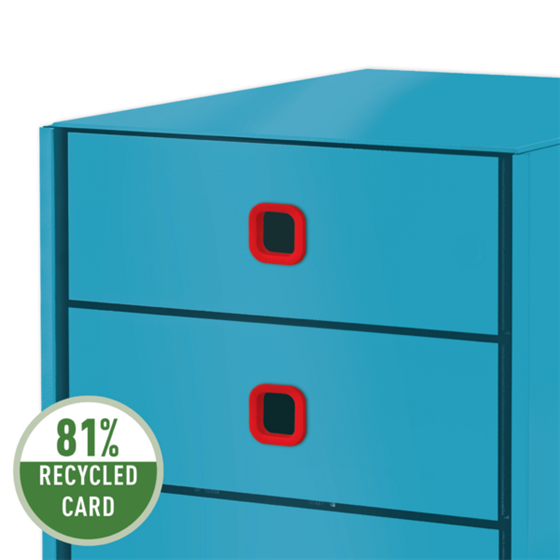 Buc De Cajones Click & Store Leitz Cosy (3 Cajones) Azul Calma