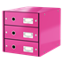 Buc De Cajones Click & Store Wow De Leitz (3 Cajones) Fucsia