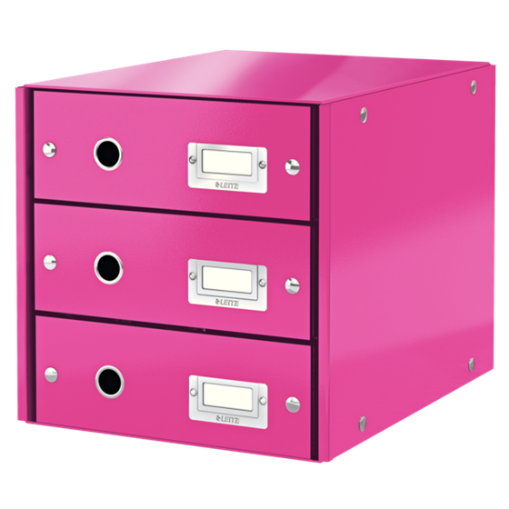 Buc De Cajones Click & Store Wow De Leitz (3 Cajones) Fucsia