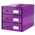 Buc De Cajones Click & Store Wow De Leitz (3 Cajones) Púrpura