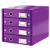 Buc De Cajones Click & Store Wow De Leitz (4 Cajones) Púrpura