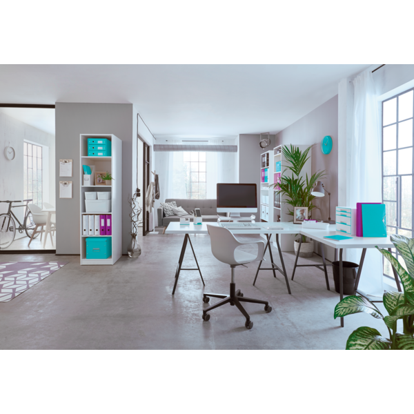 Buc De Cajones Click & Store Wow De Leitz (4 Cajones) Turquesa