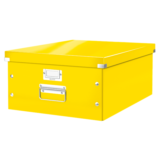 Caja De Almacenaje Grande Click & Store Wow De Leitz Amarillo