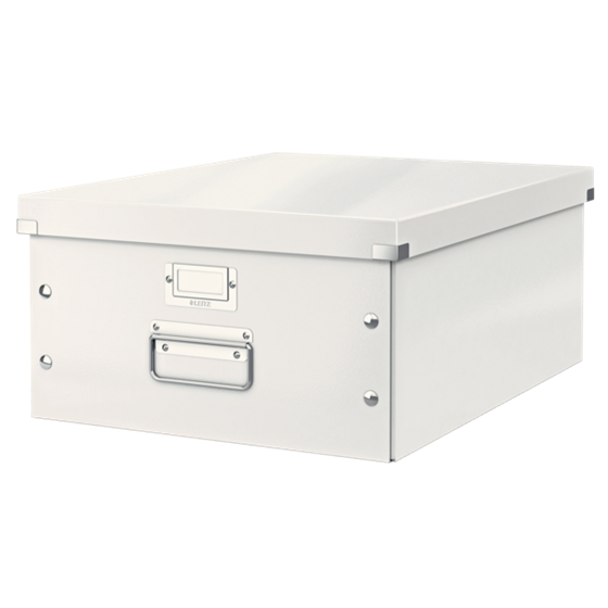 Caja De Almacenaje Grande Click & Store Wow De Leitz Blanco