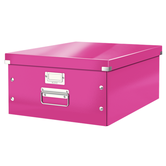 Caja De Almacenaje Grande Click & Store Wow De Leitz Fucsia