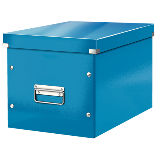 Caja De Almacenaje Grande Click & Store Wow En Forma De Cubo De Leitz Azul