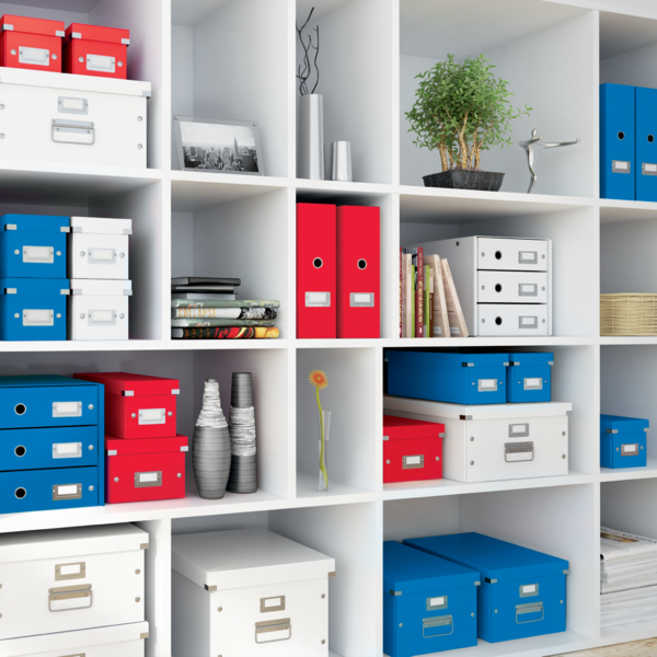 Caja De Almacenaje Grande Click & Store Wow En Forma De Cubo De Leitz Azul