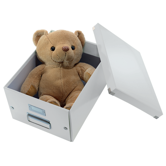 Caja De Almacenaje Grande Click & Store Wow En Forma De Cubo De Leitz Blanco