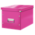 Caja De Almacenaje Grande Click & Store Wow En Forma De Cubo De Leitz Fucsia
