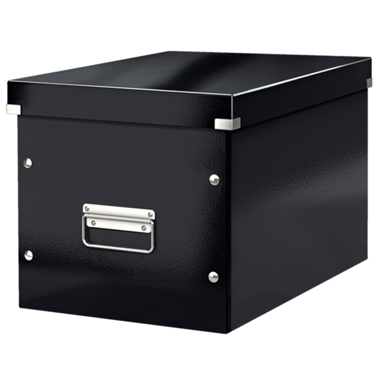 Caja De Almacenaje Grande Click & Store Wow En Forma De Cubo De Leitz Negro