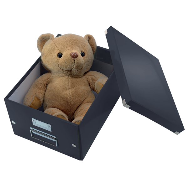 Caja De Almacenaje Grande Click & Store Wow En Forma De Cubo De Leitz Negro