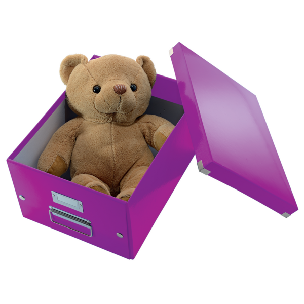 Caja De Almacenaje Grande Click & Store Wow En Forma De Cubo De Leitz Púrpura