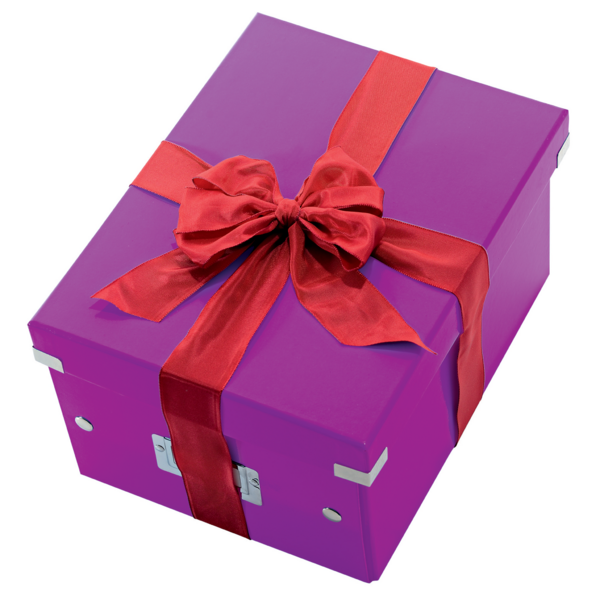 Caja De Almacenaje Grande Click & Store Wow En Forma De Cubo De Leitz Púrpura