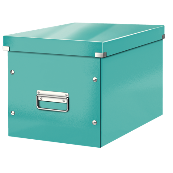 Caja De Almacenaje Grande Click & Store Wow En Forma De Cubo De Leitz Turquesa