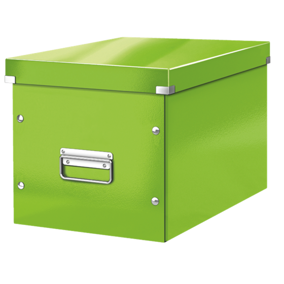 Caja De Almacenaje Grande Click & Store Wow En Forma De Cubo De Leitz Verde