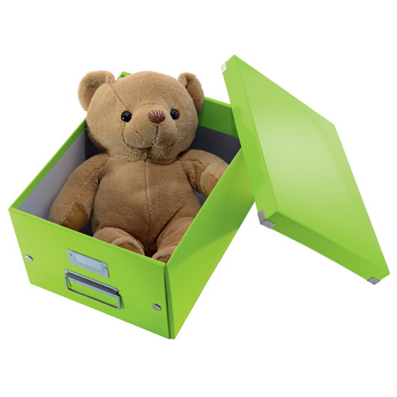 Caja De Almacenaje Grande Click & Store Wow En Forma De Cubo De Leitz Verde