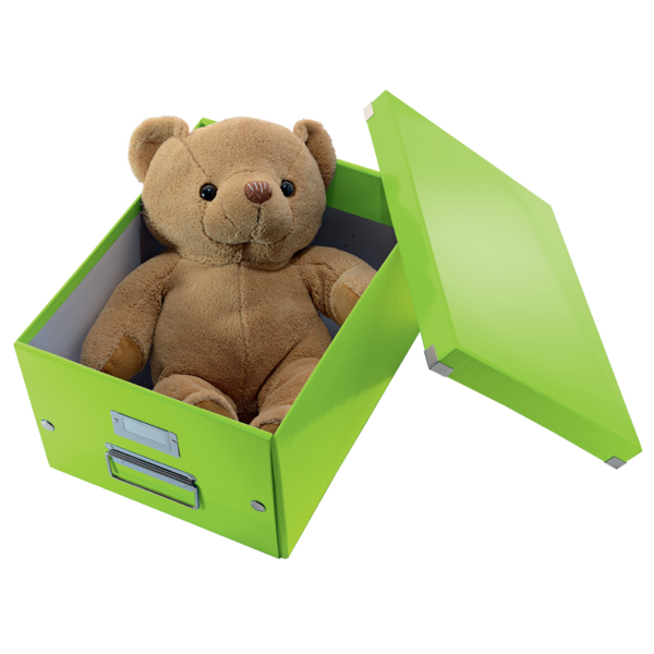 Caja De Almacenaje Grande Click & Store Wow En Forma De Cubo De Leitz Verde