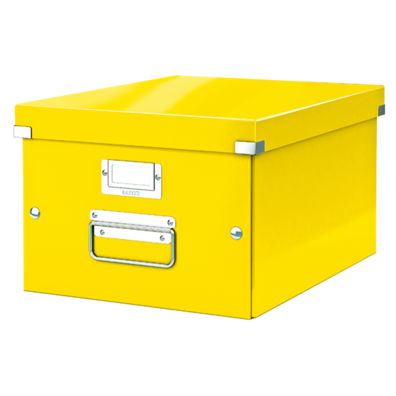 Caja De Almacenaje Mediana Click & Store Wow De Leitz Amarillo