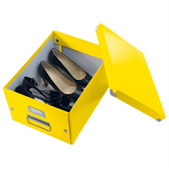 Caja De Almacenaje Mediana Click & Store Wow De Leitz Amarillo