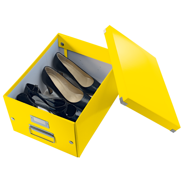 Caja De Almacenaje Mediana Click & Store Wow De Leitz Amarillo