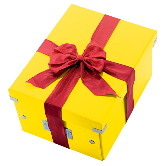 Caja De Almacenaje Mediana Click & Store Wow De Leitz Amarillo