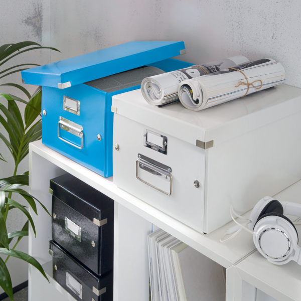 Caja De Almacenaje Mediana Click & Store Wow De Leitz Azul