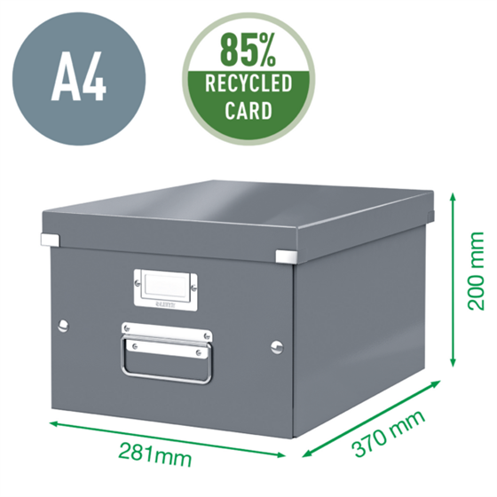 Caja De Almacenaje Mediana Click & Store Wow De Leitz Azul