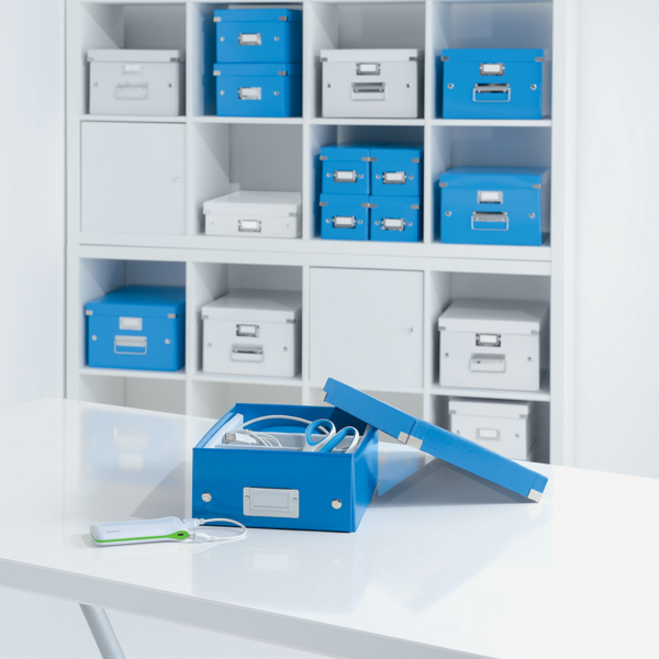 Caja De Almacenaje Mediana Click & Store Wow De Leitz Azul