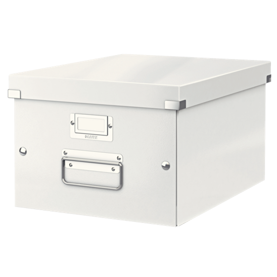 Caja De Almacenaje Mediana Click & Store Wow De Leitz Blanco