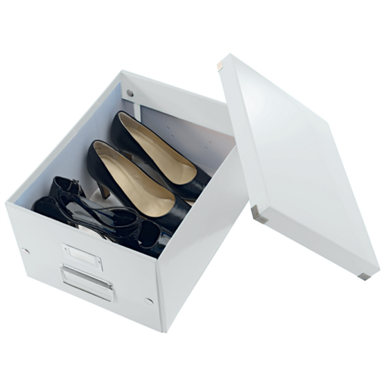 Caja De Almacenaje Mediana Click & Store Wow De Leitz Blanco
