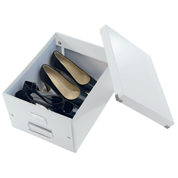Caja De Almacenaje Mediana Click & Store Wow De Leitz Blanco