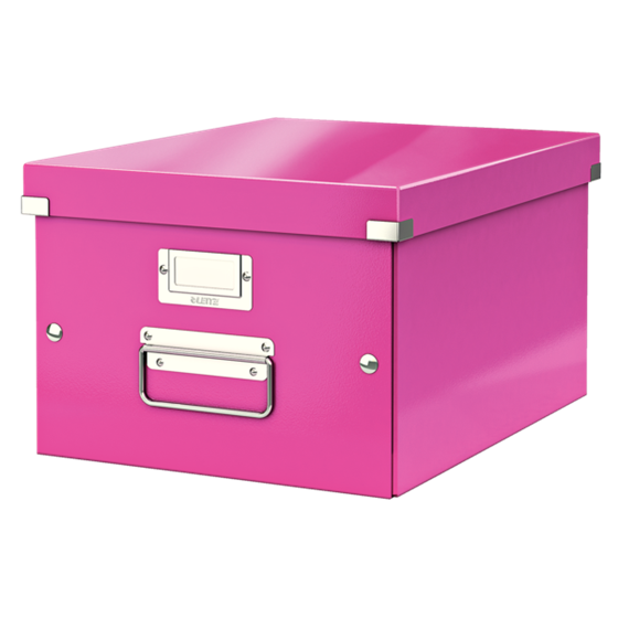 Caja De Almacenaje Mediana Click & Store Wow De Leitz Fucsia