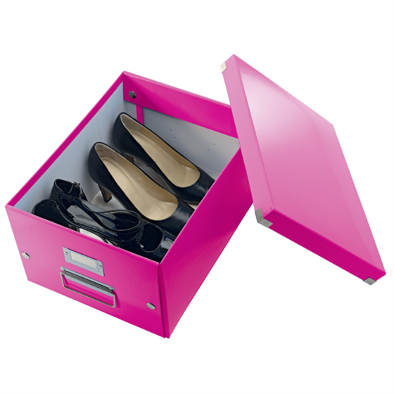 Caja De Almacenaje Mediana Click & Store Wow De Leitz Fucsia