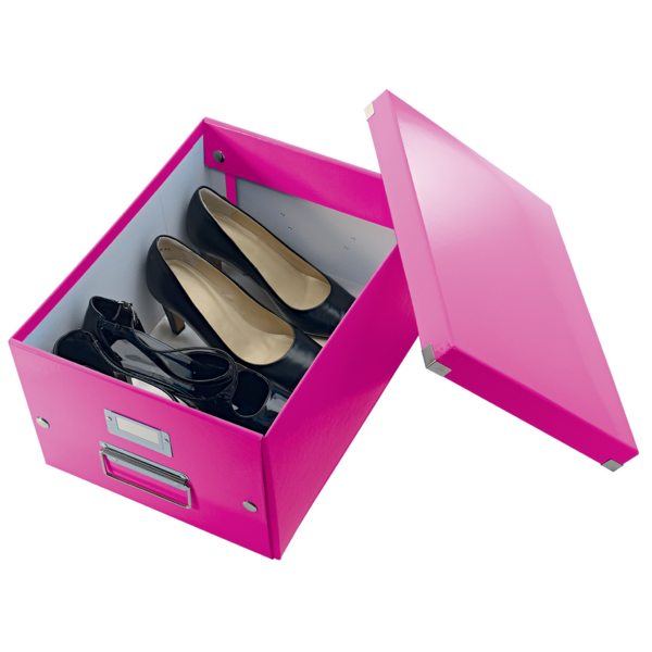 Caja De Almacenaje Mediana Click & Store Wow De Leitz Fucsia
