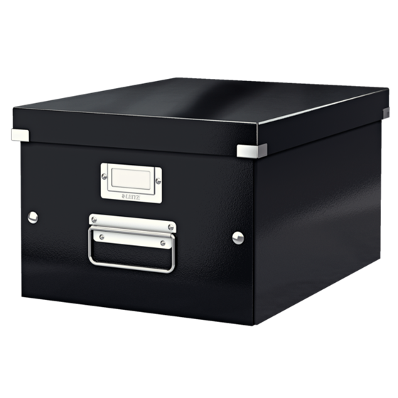 Caja De Almacenaje Mediana Click & Store Wow De Leitz Negro