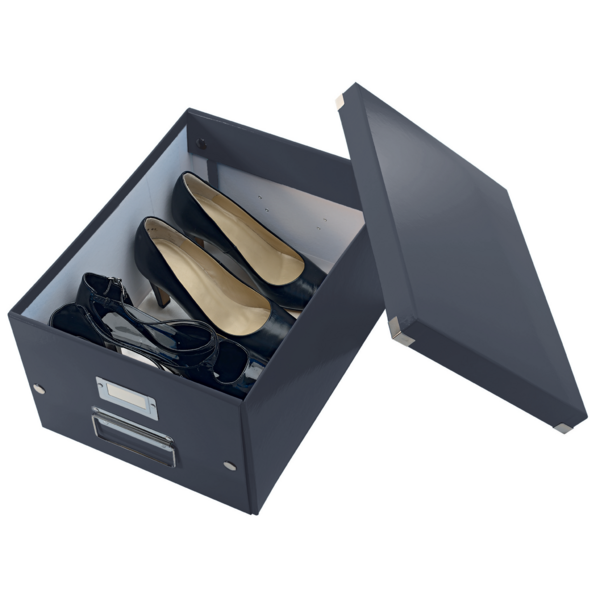 Caja De Almacenaje Mediana Click & Store Wow De Leitz Negro