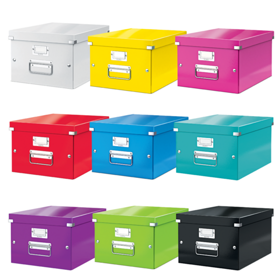 Caja De Almacenaje Mediana Click & Store Wow De Leitz Rojo