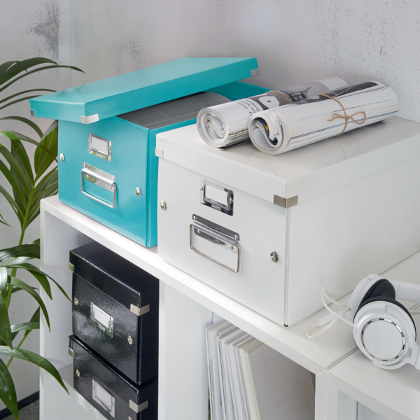 Caja De Almacenaje Mediana Click & Store Wow De Leitz Turquesa