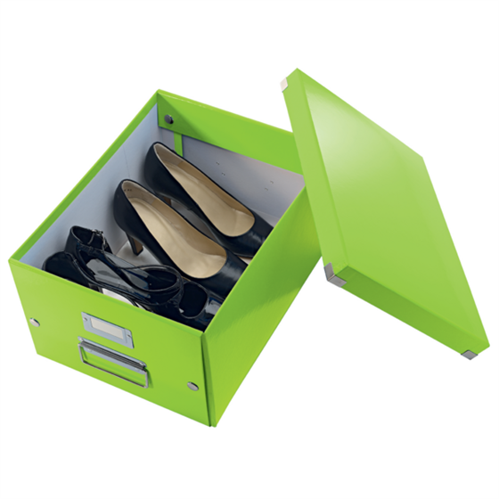 Caja De Almacenaje Mediana Click & Store Wow De Leitz Verde