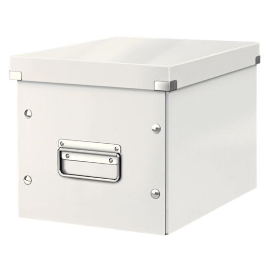 Caja De Almacenaje Mediana Click & Store Wow En Forma De Cubo De Leitz Blanco