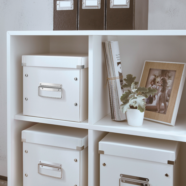 Caja De Almacenaje Mediana Click & Store Wow En Forma De Cubo De Leitz Blanco