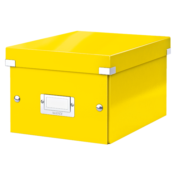 Caja De Almacenaje Pequeña Click & Store Wow De Leitz Amarillo