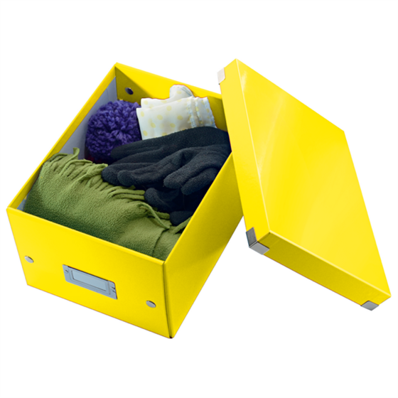 Caja De Almacenaje Pequeña Click & Store Wow De Leitz Amarillo